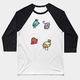 bird sticker set of 4 Baseball T-Shirt